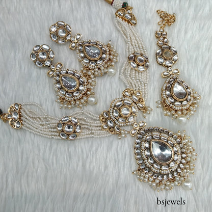 Gold Kundan Choker Jewellery balwinder Set