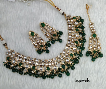 Green Kundan Nacklace Baljinder sets