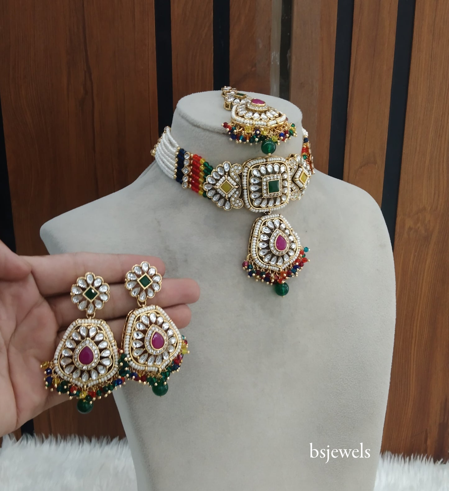 Multi Color Kundan Choker Jewellery Reetu Sets