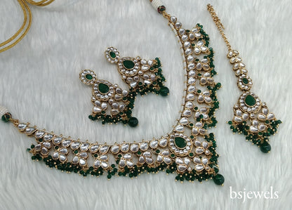 Green Kundan Necklace Preeti sets