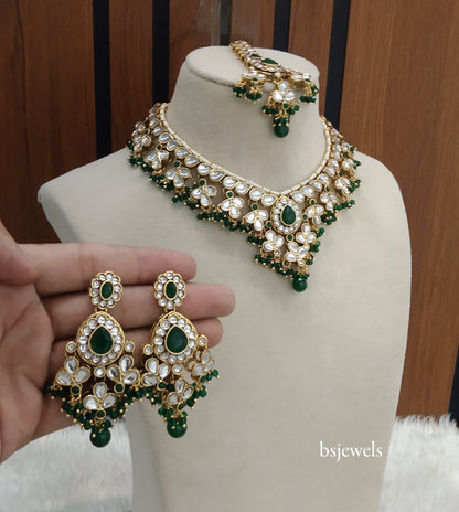Green Kundan Necklace Preeti sets
