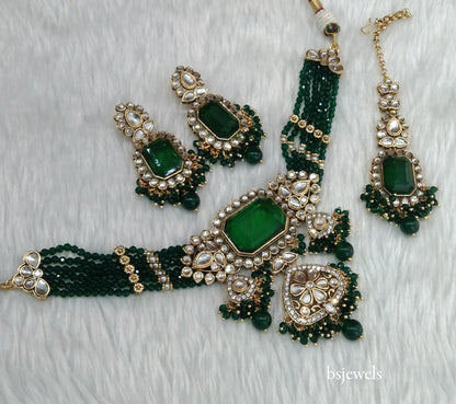 Green Kundan Choker Jewellery Gurleen Sets