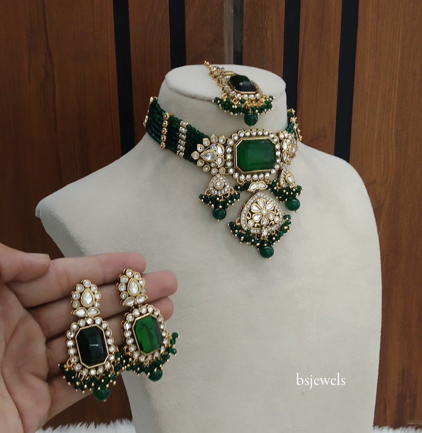 Green Kundan Choker Jewellery Gurleen Sets
