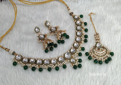 Green Kundan Necklace Seema sets
