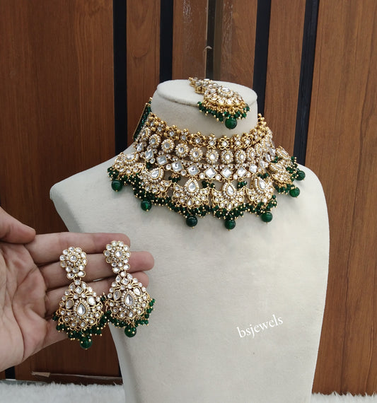Green Kundan Necklace Eisha sets