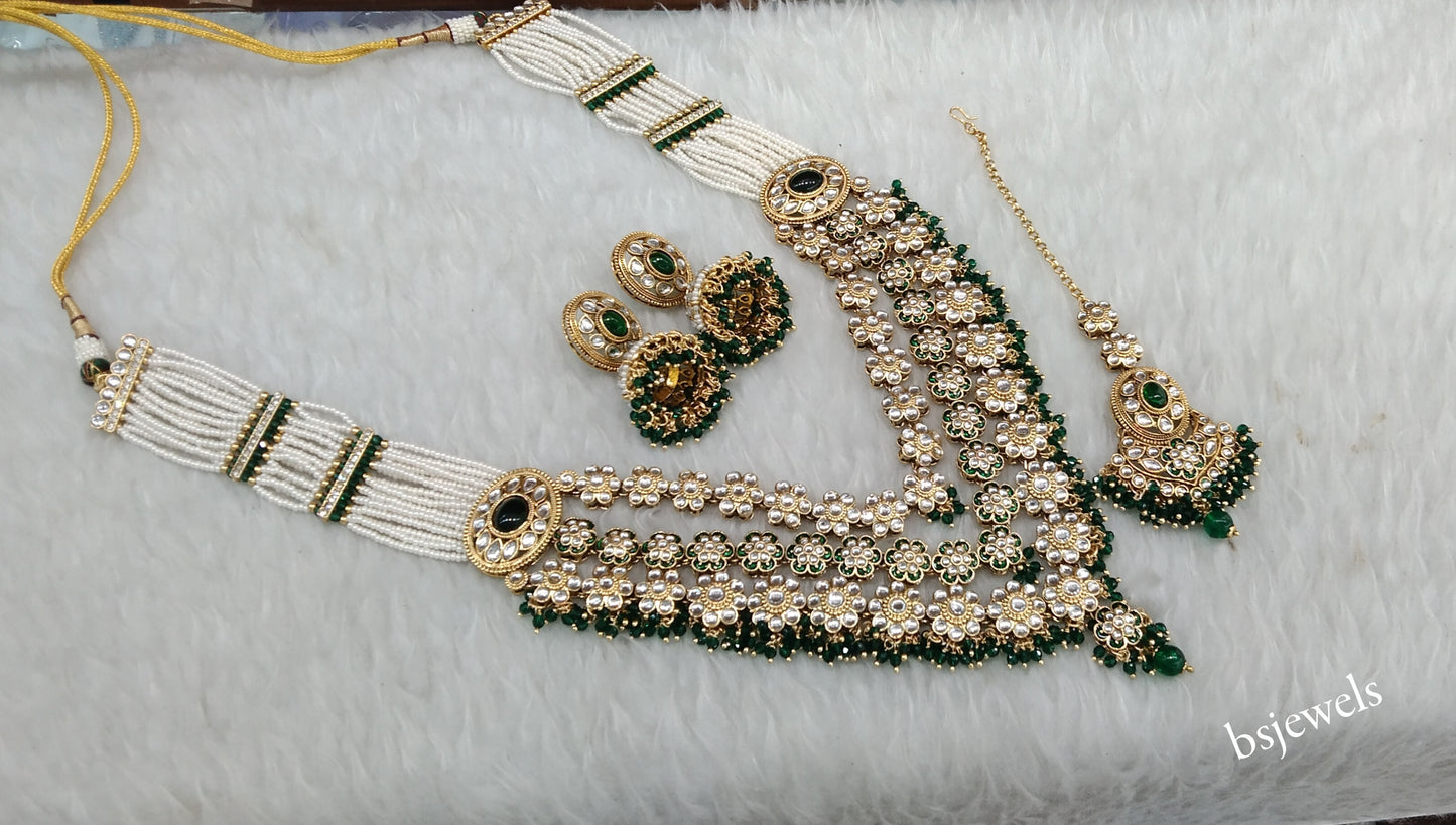 Green Kundan Necklace Sunita sets