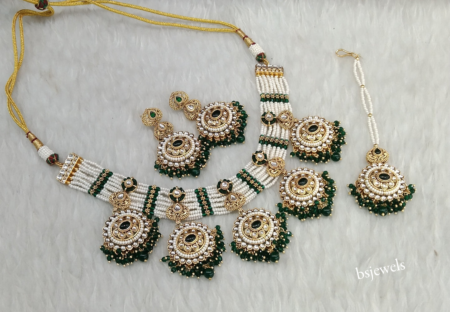 Green Kundan Necklace Sunita sets
