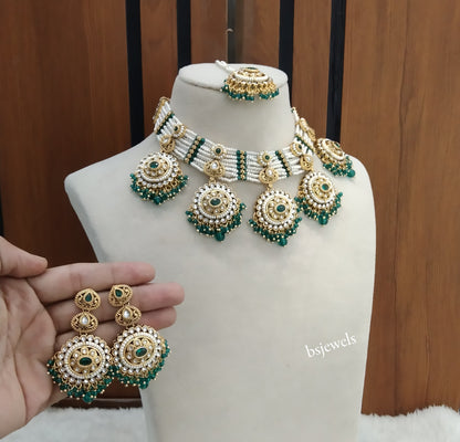 Rama Green Kundan Necklace Sunita sets