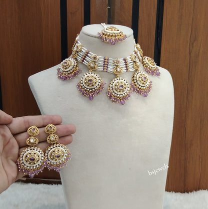 Purple Kundan Necklace Sunita sets