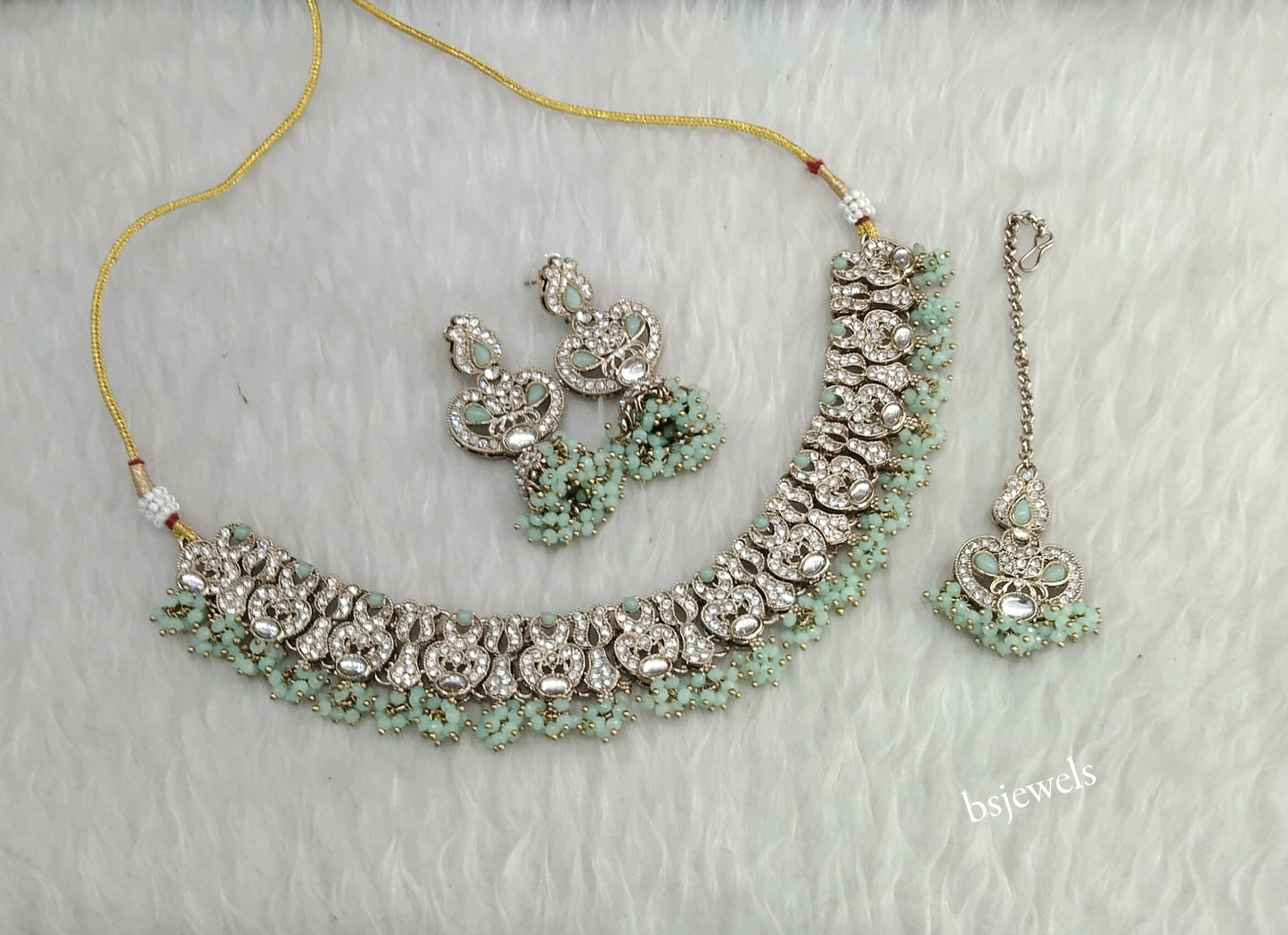 Antique Mint Necklace Anvi sets