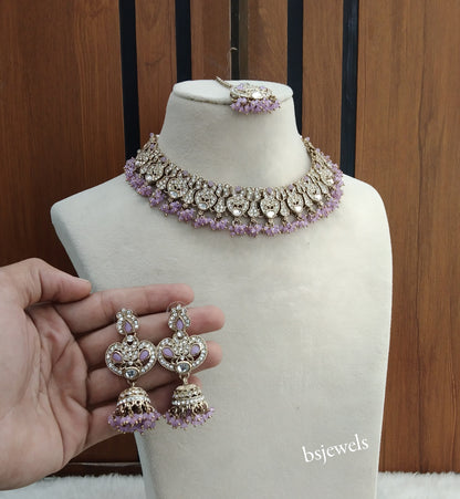 Antique Lavender Necklace Anvi sets