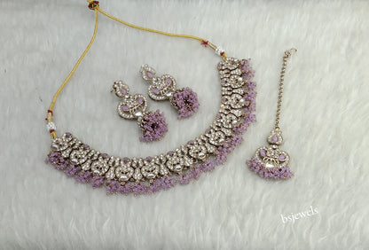 Antique Lavender Necklace Anvi sets