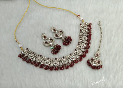 Antique Maroon Necklace Anvi sets
