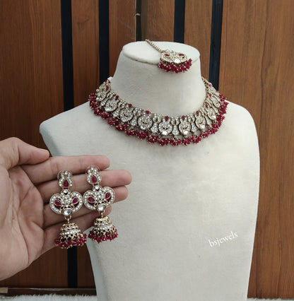 Antique Magenta Necklace Anvi sets