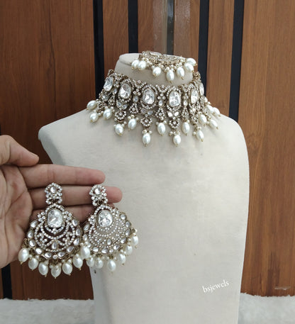 Antique Gold Choker Jewellery Radha Set