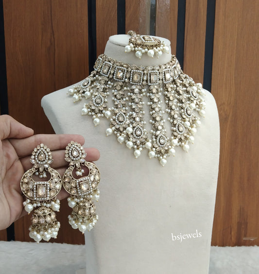 Antique Gold Choker Jewellery Baani Set