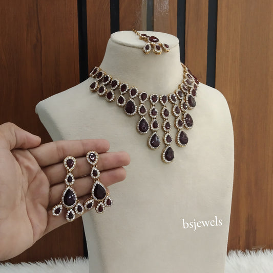 Antique Maroon Necklace Yara sets