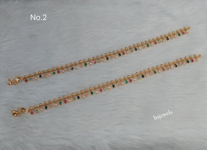 Gold Anklets Jhanjar Payal Jewellery  Set
