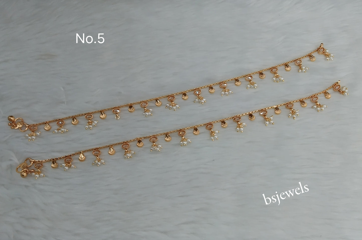 Gold Anklets Jhanjar Payal Jewellery  Set