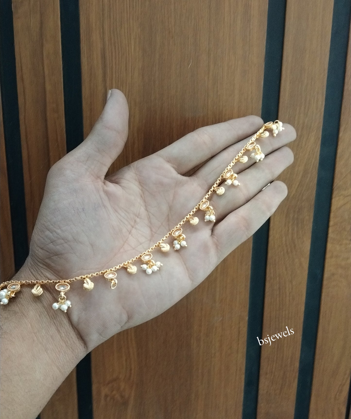 Gold Anklets Jhanjar Payal Jewellery  Set