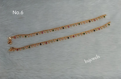 Gold Anklets Jhanjar Payal Jewellery  Set