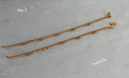 Gold Anklets Jhanjar Payal Jewellery  Set