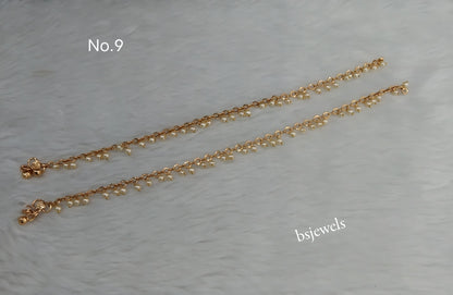 Gold Anklets Jhanjar Payal Jewellery  Set