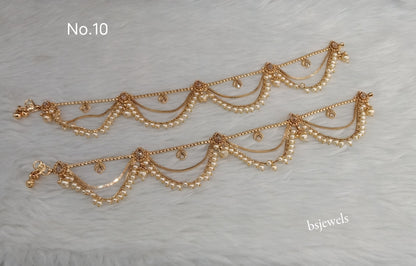 Antique Gold Anklets Jhanjar Payal Jewellery  Set