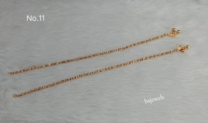 Gold Anklets Jhanjar Payal Jewellery  Set