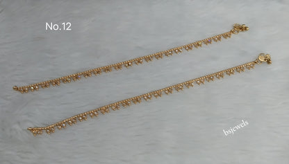 Gold Anklets Jhanjar Payal Jewellery  Set