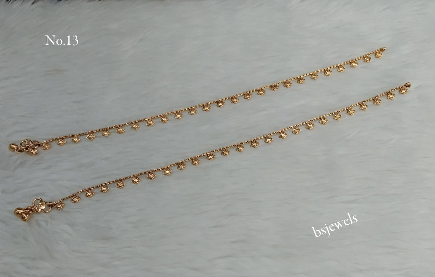 Gold Anklets Jhanjar Payal Jewellery  Set