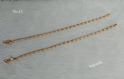 Gold Anklets Jhanjar Payal Jewellery  Set
