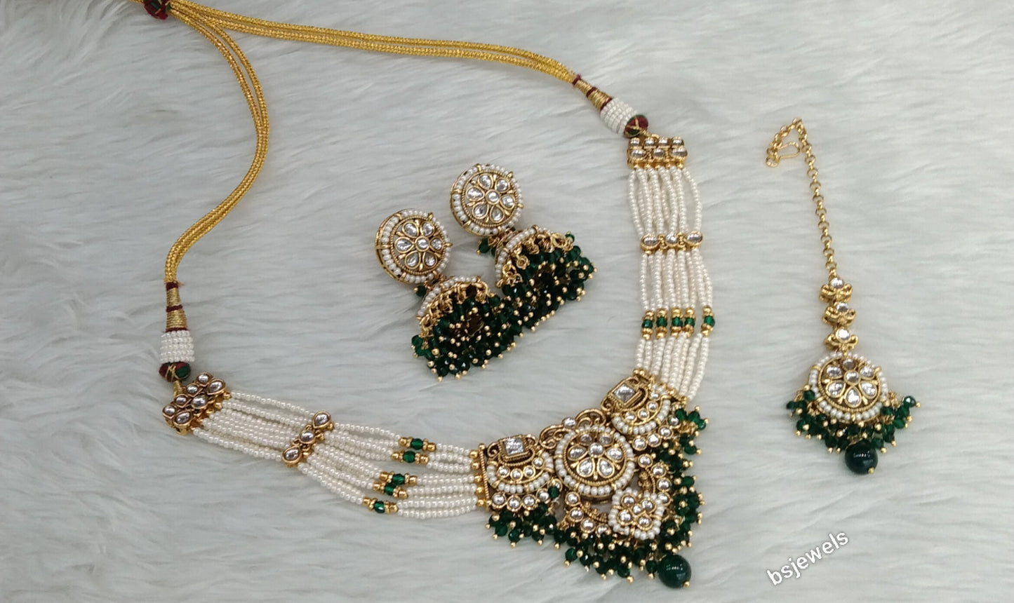 Green Kundan Choker Indian jewellery Emillia sets