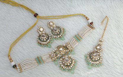 Mint Kundan Choker Jewellery Helena Sets