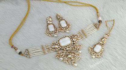 White Kundan Choker Jewellery Gurleen Sets
