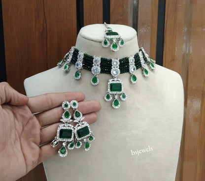 Green Choker Jewellery Nova  Sets
