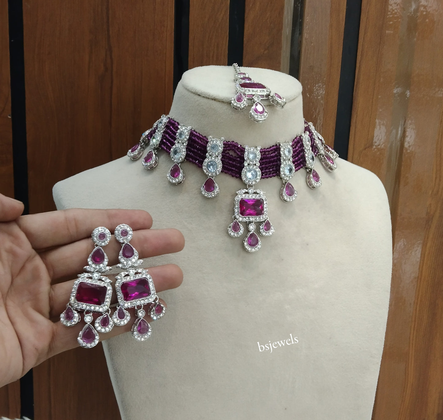 Purple Choker Jewellery Nova  Sets