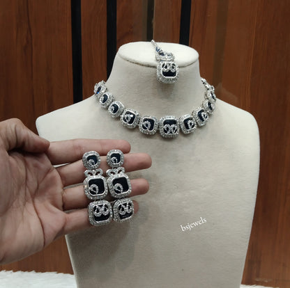 Silver Blue Necklace Hallie sets