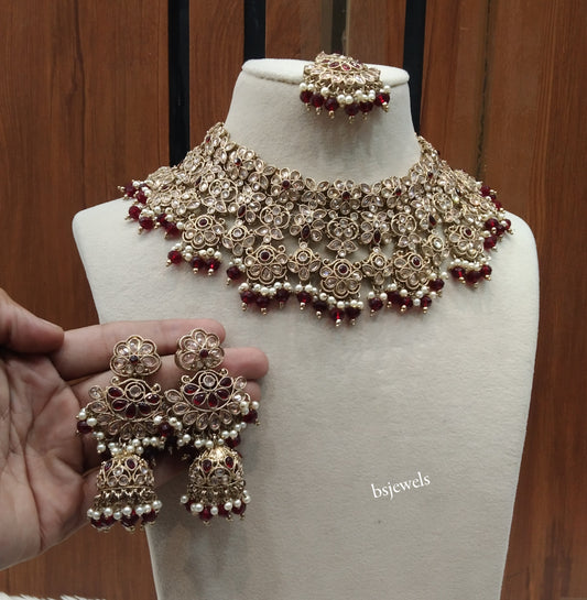 Antique Maroon Necklace Harper sets