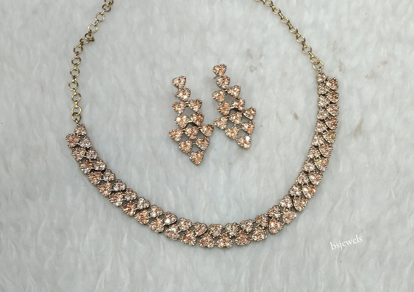 Antique American Diamond Ad Skylar Necklace Sets