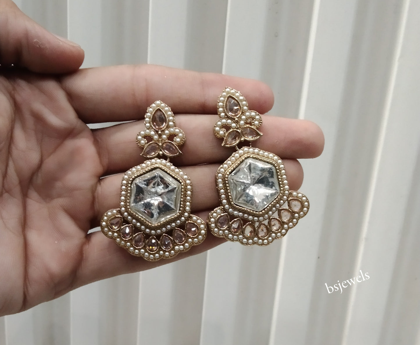 Antique Gold Bollywood Ida Earrings