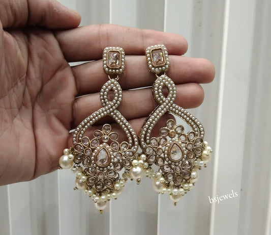 Antique Gold Bollywood Edna Earrings
