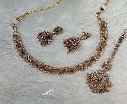 Antique Gold Necklace Jewellery Marry Bollywood sets