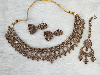 Antique Gold Necklace Jewellery Ishu Bollywood sets