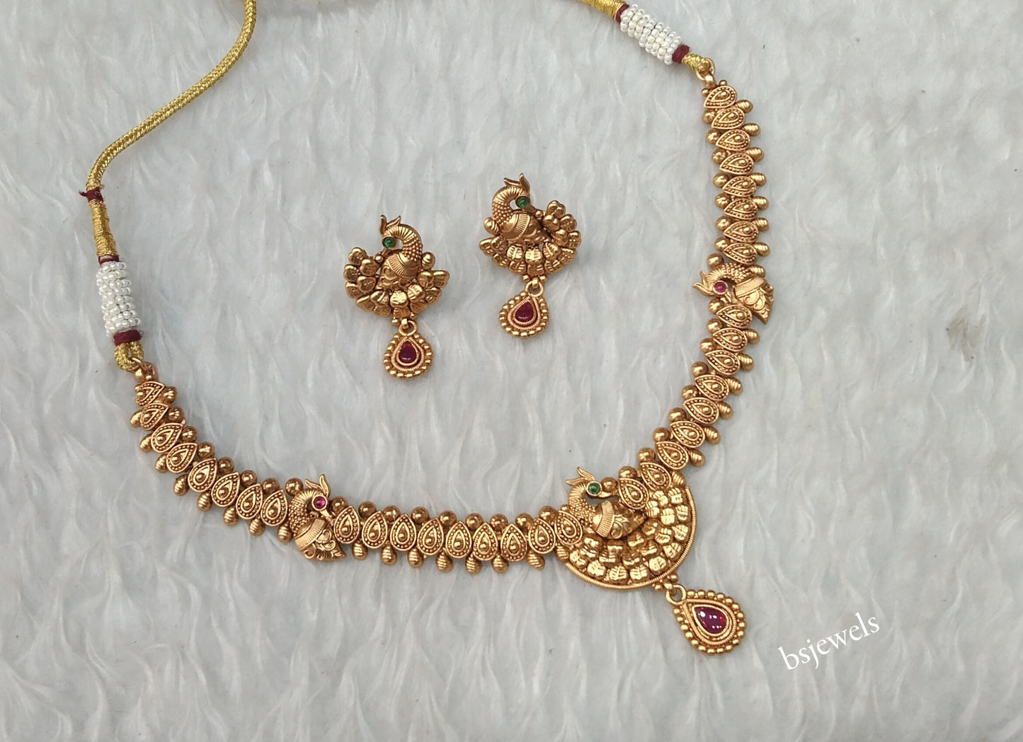 Gold  Polki Necklace Jewellery Nuri Sets