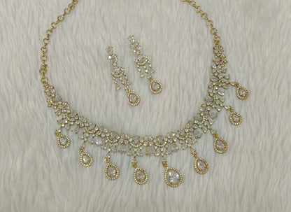 Antique American Diamond Ad Necklace Rewa Sets