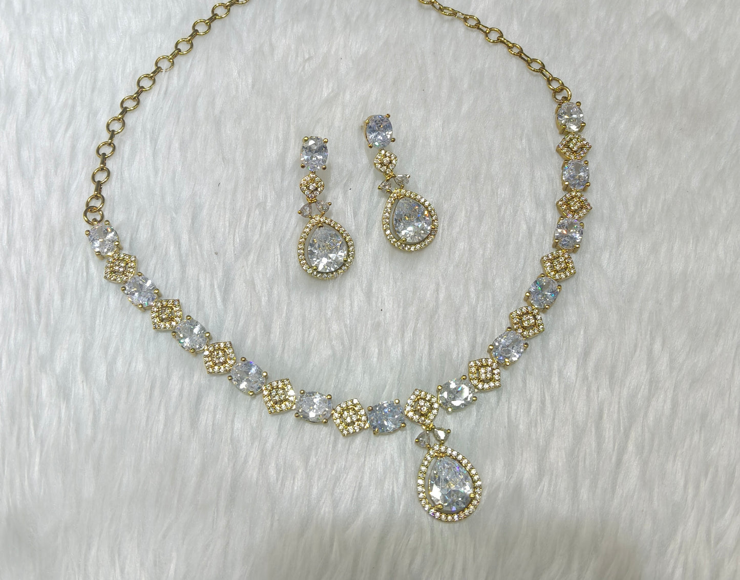 Antique American Diamond Ad Necklace Jasika Sets