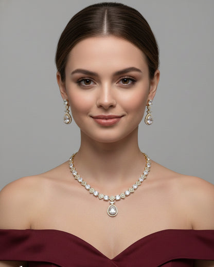Antique American Diamond Ad Necklace Jasika Sets