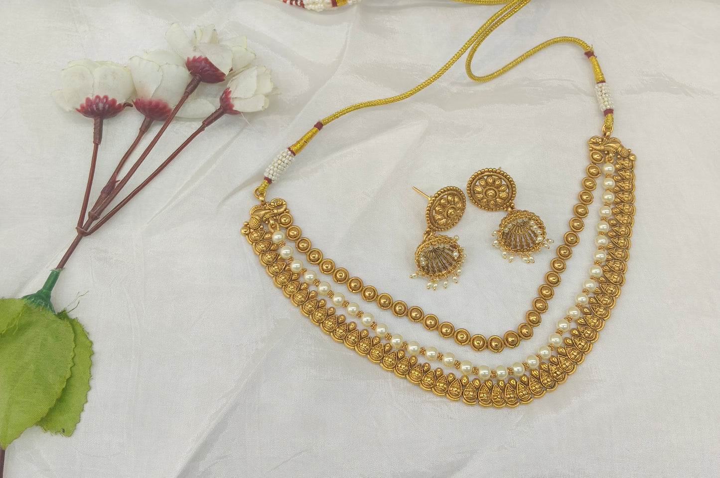 Gold Polki Necklace Jewellery Amiri Sets