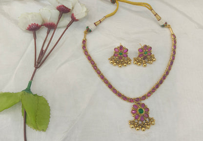 Gold Polki Necklace Jewellery Amiri Sets